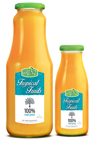 Suc direct din 100% fructe tropicale proaspăt stoarse